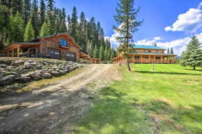Waterfront Log Home with 95 Acres on Yaak River